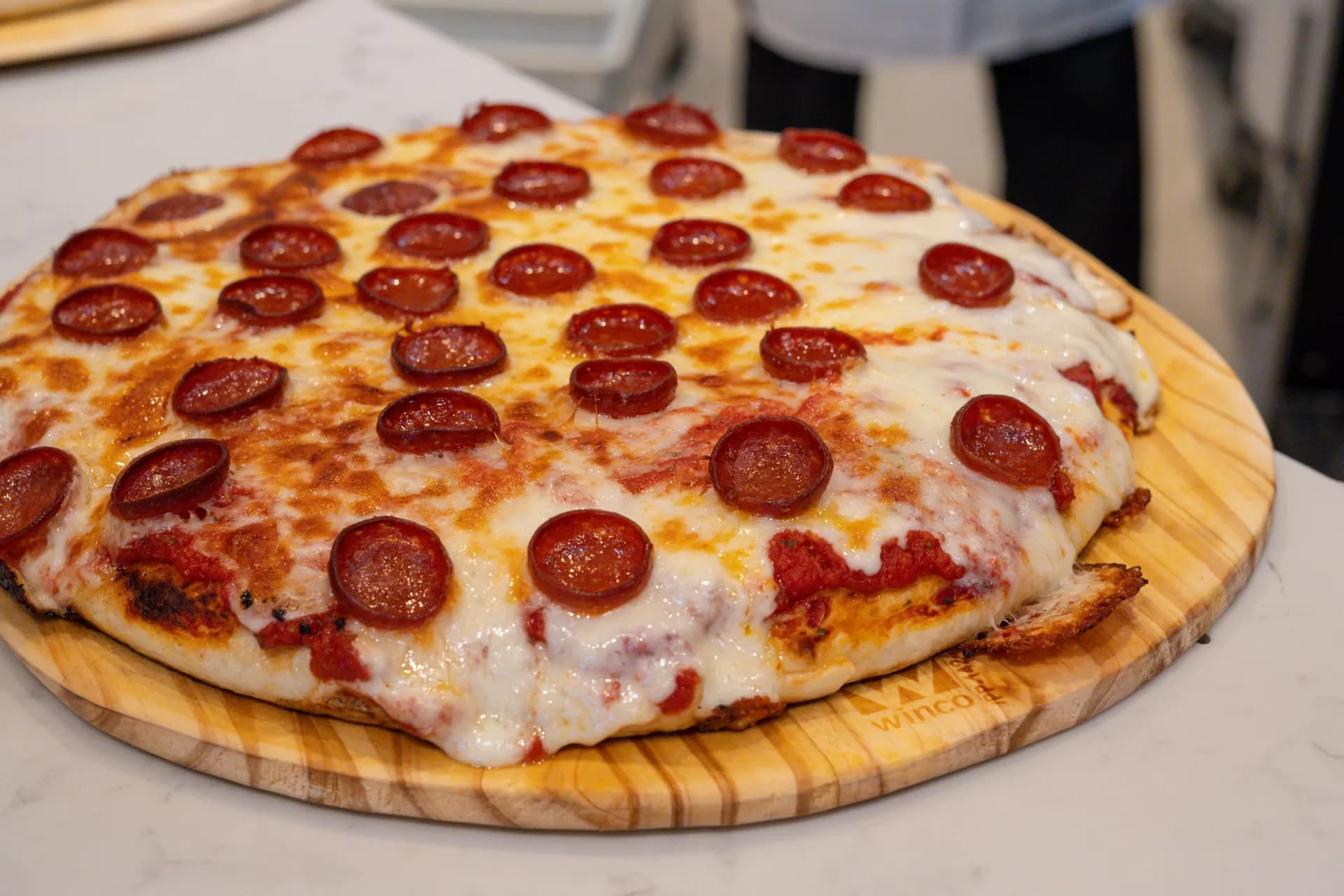 Obsession Pizza pepperoni pizza